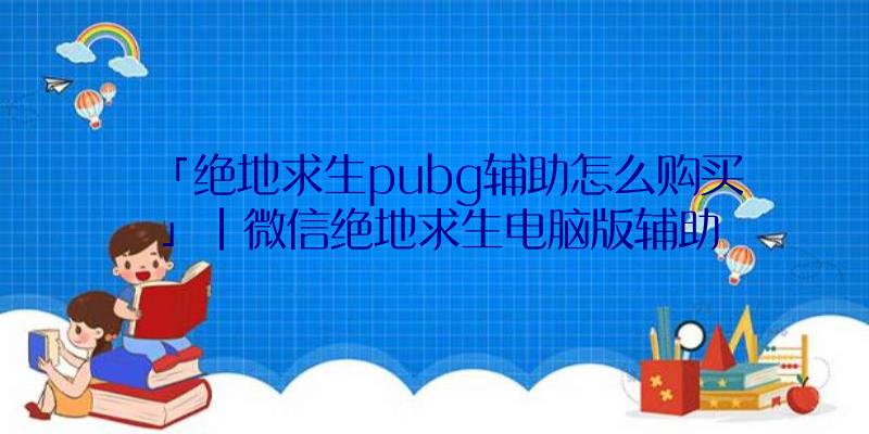 「绝地求生pubg辅助怎么购买」|微信绝地求生电脑版辅助